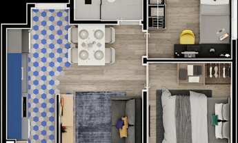 Imagem 4: Tiradentes 2 Dormitórios 1 vaga / Pagamento facilitado em obras