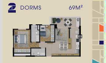 Imagem 3: OPORTUNDIADE EM ANDAR ALTO NO AQUARIUS, 3 DORMITÓRIOS COM VARANDA GOURMET, 2 VAGAS NA PLAN