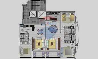 Imagem: Apto com 2 suítes para alugar, 80 m²