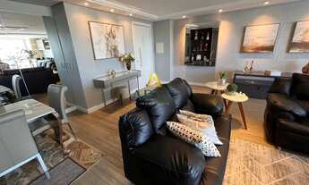 Imagem 3: À venda,3 dormitórios 156m²,sala de estar, jantar e sacada integradas, mobiliado