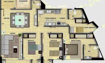 Imagem 4: Valor de Super OPORTUNIDADE! Apartamento LUXO 117m2/3Suites para VENDA - Tambau - Joao Pes