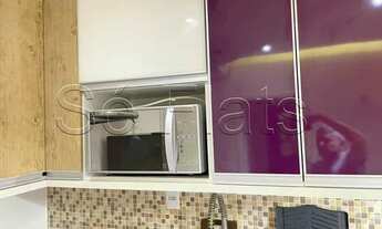 Imagem 3: Flat em Alphaville disponível para locação com 1 dormitório todo mobiliado com entrada ime