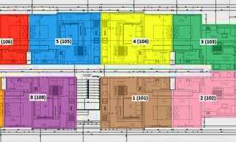 Imagem: Apartamento de frente para lago com churrasqueira