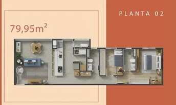 Imagem 6: Apartamento com 2 dormitórios à venda, 79 m² por R$ 998.561,05 - Vila Ema - São José dos C