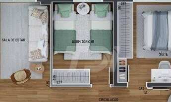 Imagem 2: Apartamento com 3 dormitórios à venda, 73 m² por R$ 506.382,00 - Bacacheri - Curitiba/PR