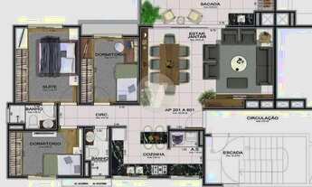 Imagem 7: Apartamento 3 dormitórios com suíte, vaga dupla, bairro São José