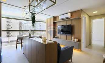 Imagem 6: Apartamento com 55m semi mobiliado e decorado com 2 quartos, varanda, cozinha e área de se