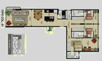 Imagem 7: Lançamento - Edifício Mayan na Praia da Cerca - Guarapari: Apartamentos de Frente para o M