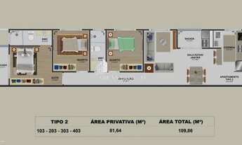 Imagem 6: Apartamento para Venda em Pinhais, Centro, 3 dormitórios, 1 suíte, 2 banheiros, 1 vaga