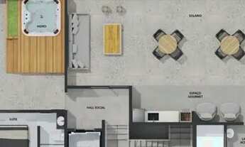 Imagem 4: Flat tipo estúdio com garagem coberta no Bessa por R$222.000