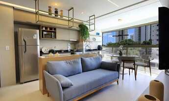 Imagem 4: Apartamento com 55m semi mobiliado e decorado com 2 quartos, varanda, cozinha e área de se