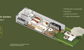 Imagem: Térreo garden unidade com varanda gourmet