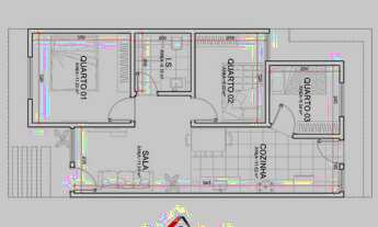 Imagem 3: Casa para venda possui 60 metros quadrados com 3 quartos em Nações - Fazenda Rio Grande
