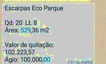 Imagem: Lote escarpa eco parque