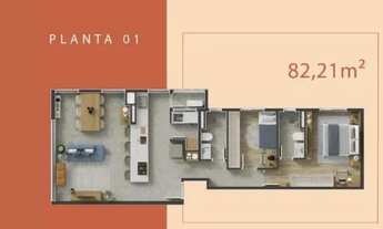 Imagem 5: Apartamento com 2 dormitórios à venda, 79 m² por R$ 998.561,05 - Vila Ema - São José dos C