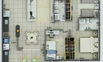 Imagem 3: Apartamento a venda 3 quartos 88 metros piscina e churrasqueira Praia de Itaguá - Ubatuba