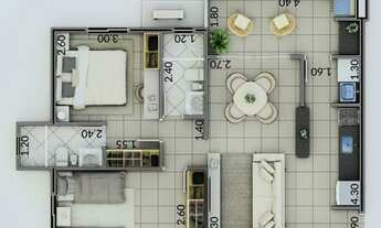 Imagem 4: Apartamento a venda 3 quartos 88 metros piscina e churrasqueira Praia de Itaguá - Ubatuba