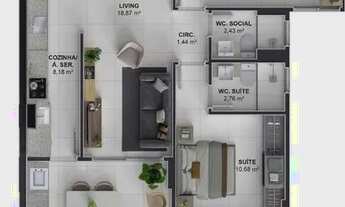 Imagem 2: Apartamento para venda com 10 metros quadrados com 2 quartos em Coroa do Meio - Aracaju