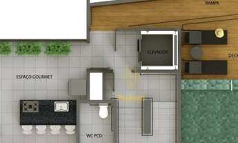 Imagem 7: Flat estilo estúdio com área de lazer na cobertura no Bessa - FL0142