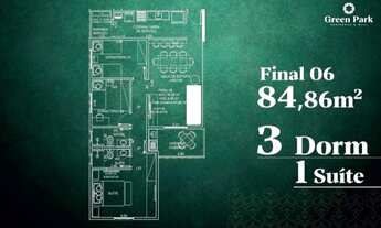 Imagem 3: SCP - Cota de investimento - 3 dormitórios com suíte - varanda com churrasqueira à carvão