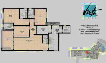 Imagem: Vista Beira Mar / 127 m² com 03 suítes