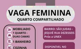 Imagem: Vaga feminina em quarto compartilhado
