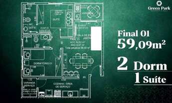 Imagem 7: SCP - Cota de investimento - 2 dormitórios com suíte - varanda com churrasqueira à carvão