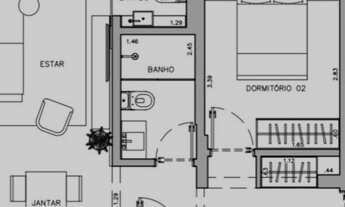 Imagem 7: Apartamento para aluguel possui 55 metros quadrados com 2 quartos em Itaim Bibi - São Paul