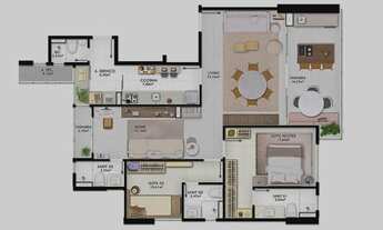 Imagem 3: Apartamento 3 suítes à venda no Caminho das árvores, 116 m²