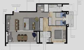 Imagem 3: Apartamento para venda com 75 metros quadrados com 2 quartos em Vila Mariana - São Paulo