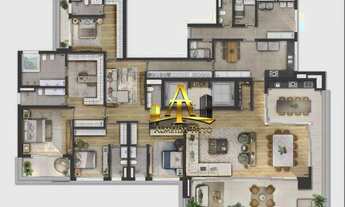 Imagem 2: Apartamento com 4 dormitórios à venda, 420 m² por R$ 7.483.617 - Florà - Barueri/SP