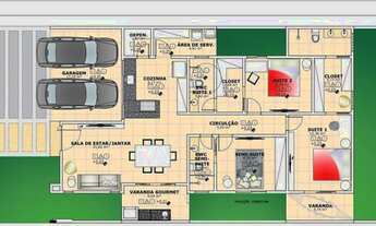 Imagem 2: Casa de condomínio para venda possui 126 metros quadrados com 3 quartos