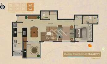 Imagem 2: Apartamento Duplex com 3 suítes à venda, 165 m² por R$ 1.365.620 - Jardim Olhos D'Águ