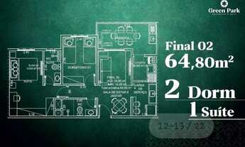 Imagem 3: SCP - Cota de investimento - 2 dormitórios com suíte - varanda com churrasqueira à carvão