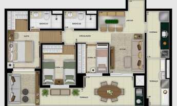 Imagem 3: TODAS AS PLANTAS COM TERRAÇO COM CHURRASQUEIRA