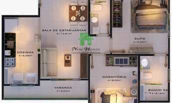 Imagem: Apartamento para venda tem 41 metros quadrados