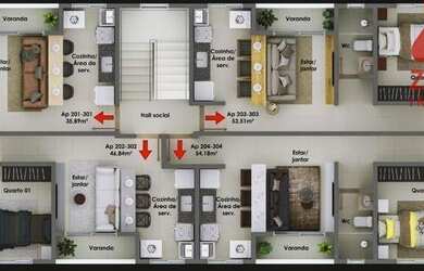 Imagem 6: Apartamento com 1 dormitório à venda, 35 m² por R$ 169.900,00 - Altiplano Cabo Branco - Jo