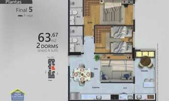 Imagem 7: 2 dormitórios na Guilhermina com 29 mil de entrada! Financia!