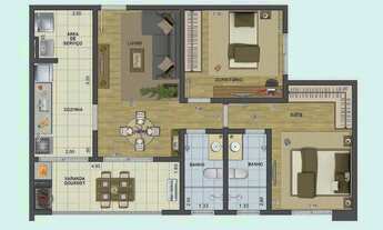 Imagem 3: Apartamento de 2 dormitórios na Planta - 290.000,00