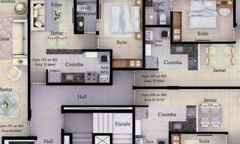 Imagem 4: Apartamento com 1 dormitório à venda, 35 m² por R$ 245.000,00 - Intermares - Cabedelo/PB