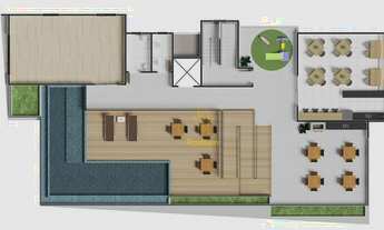 Imagem 4: Apartamento com varanda / sacada gourmet nas proximidades de supermercado, restaurantes e