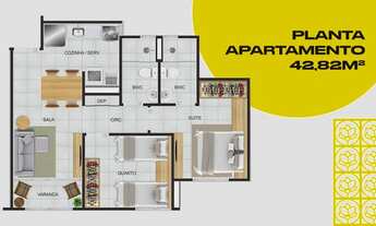 Imagem 4: Apartamento para venda possui 42 metros quadrados com 2 quartos em Alberto Maia - Camaragi