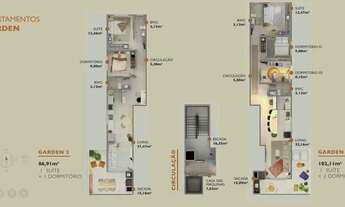 Imagem: Apartamento na planta com 2 dormitórios