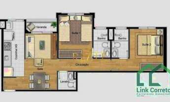 Imagem 2: Apartamento com 2 dormitórios, 57 m² - venda por R$ 510.000,00 ou aluguel por R$ 3.233,04