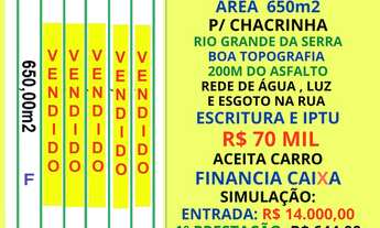 Imagem: Última Área 650m2 p/ p/ chacrinha Rio
