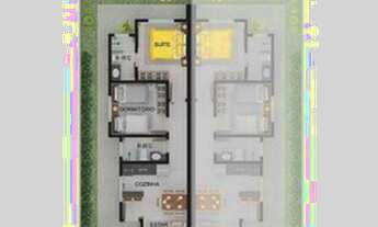 Imagem: Casa nova com amplo terreno e 2 dormitórios