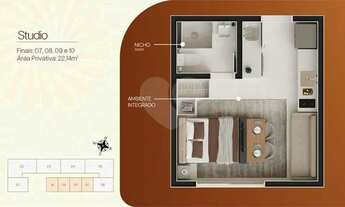 Imagem 3: Studio com 1 quartos à venda em Boqueirão - PR