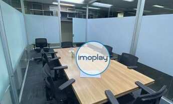 Imagem 7: Conjunto comercial de 266m² mobiliado com layout em divisórias, sala de reunião, recepção