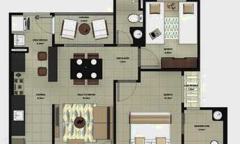 Imagem 3: Apartamento para venda com 59 metros quadrados com 2 quartos em Morumbi - Uberlândia - MG