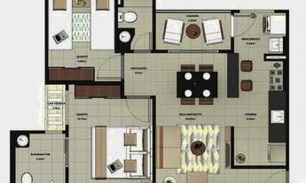 Imagem 4: Apartamento para venda com 59 metros quadrados com 2 quartos em Morumbi - Uberlândia - MG